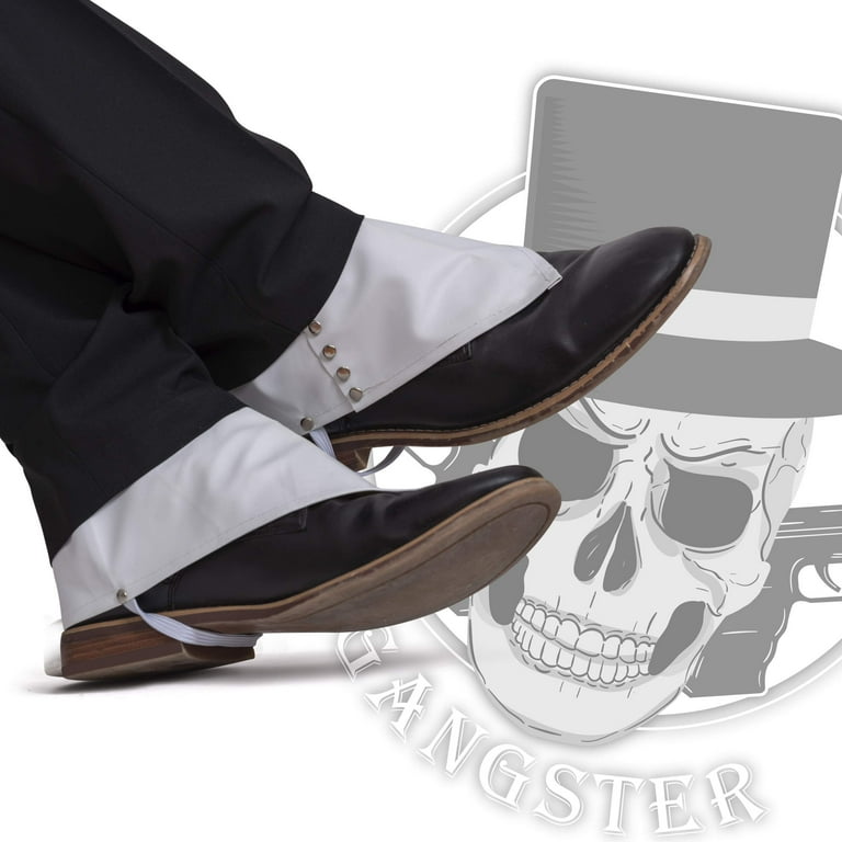 White spats cheap shoe covers