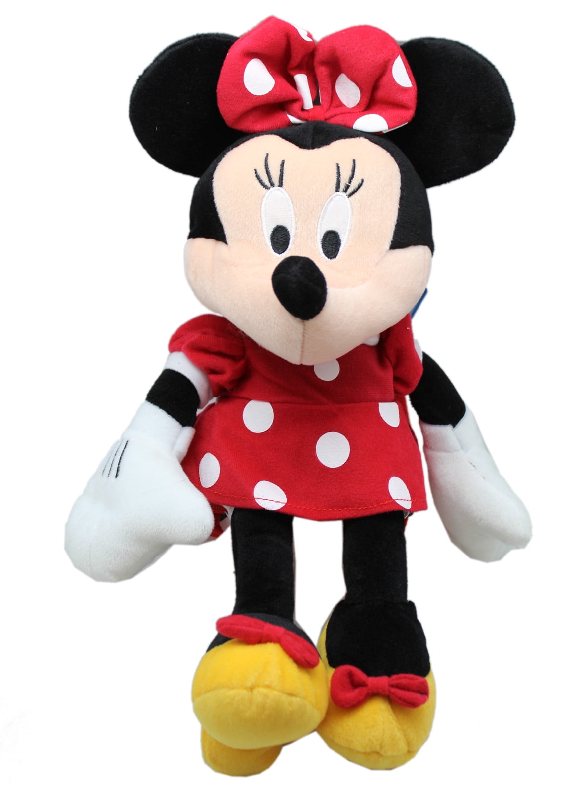 Minnie Mouse Red Dress w/White Polka Dots Medium Size Stuffed Toy (14in