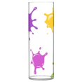 thumbnail image 6 of Colorful Paint Splashes Pattern Plastic Vase 11.8'' x 3.9'' Transparent Non Breakable Decorative for Family, 6 of 6