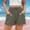 Gray, variant on Sakmal Wide Leg Shorts for Women Drawstring Green Solid Lightweight Ladies Shorts with Pockets