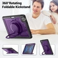 thumbnail image 7 of XYX Case for iPad Air 5th Generation/ iPad Air 4th Generation 10.9 inch with Rotating Stand, Shoulder Strap, 2in1 Shockproof Cover, Purple, 7 of 7