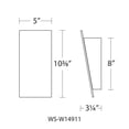 thumbnail image 4 of WAC Lighting Slant 1-Light 3000K Aluminum Indoor and Outdoor Wall Light in Black, 4 of 5