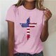 thumbnail image 1 of Haivin Women's Casual Short Sleeve Shirts Crew Neck Vintage Print Pullover Top Summer Fashion Outfits Clothes, 1 of 5