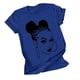 thumbnail image 1 of Tops de Manga Corta de las Mujeres, Cuello Redondo Impreso, Camiseta de Manga Corta para las Mujeres, 1 of 3