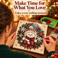 thumbnail image 4 of Christmas Diamond Art Kits, DIY Pearl Diamond Painting Art Kit with Frame, Christmas Pearl Beads Art Craft for Adults & Beginners, Home Wall Decor, 4 of 9