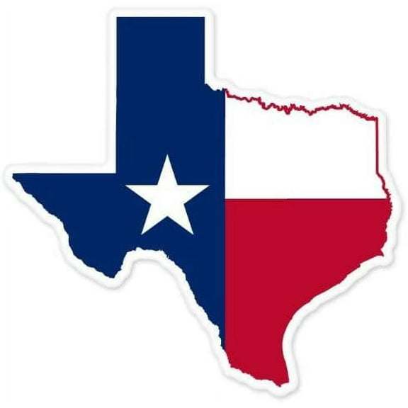 Texas State Map Flag Sticker Decal