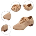thumbnail image 4 of Rokment Womens Jazz Latin Dance Shoes Lace up Sneakers Modern Ballroom Teaching Practice Performance Dancing Sneakers Khaki Size 6, 4 of 5