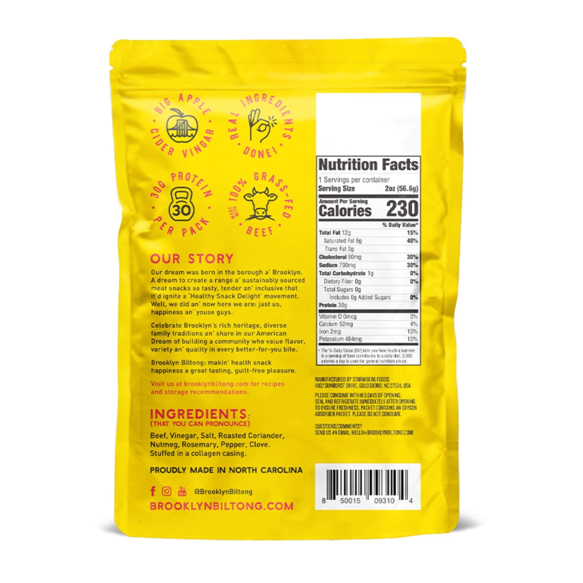 Brooklyn Original Grass Fed Beef Bites 2oz (Case of 8)