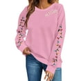 thumbnail image 2 of Craaazy Xmas Holiday Graphic Pullover Tops for Women Christmas Printed Long Sleeve Shirts Gifts, 2 of 5