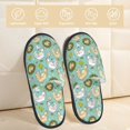 thumbnail image 2 of Fotbe Chicken Laying Eggs Pattern Women's Fuzzy Slippers Plush Slippers Fluffy Winter House Shoes Indoor and Outdoor-Medium, 2 of 8