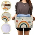 thumbnail image 3 of Yayeee Canvas Storage Basket with Handles for Shelves Fabric Bins Closet Organizer, Cute Rainbow, 3 of 8