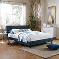 thumbnail image 2 of Modway Anya Queen Modern Style Polyester Fabric Bed in Azure Blue Finish, 2 of 6