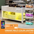 thumbnail image 5 of Craftian 4-in-1 Lift Top Coffee Table with RGB Light, Storage, Power Outlets, Dual Tops, White, 5 of 10