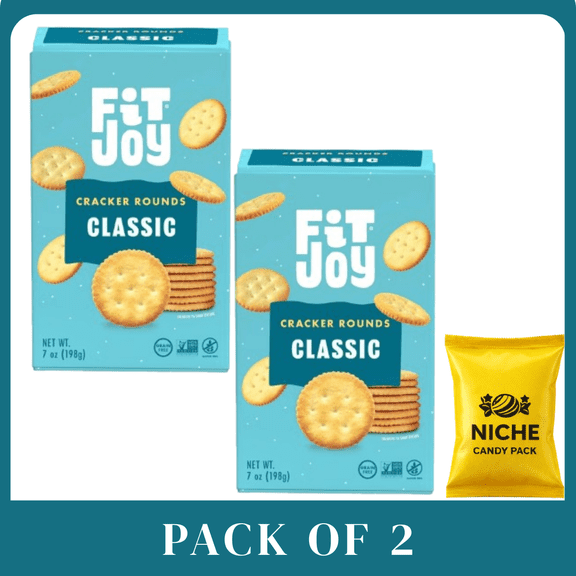 FitJoy Grain Free Classic Round Crackers - 7oz-2 pack-with candy pack