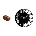 thumbnail image 1 of Organizador De Pañuelos Y Servilletas Rectangular Multifuncional Con Reloj De Pared Acrílico Silencioso Y De Fácil Lectura Para Cocina, Coche, Hotel, Oficina, Hogar Y Baño., 1 of 8