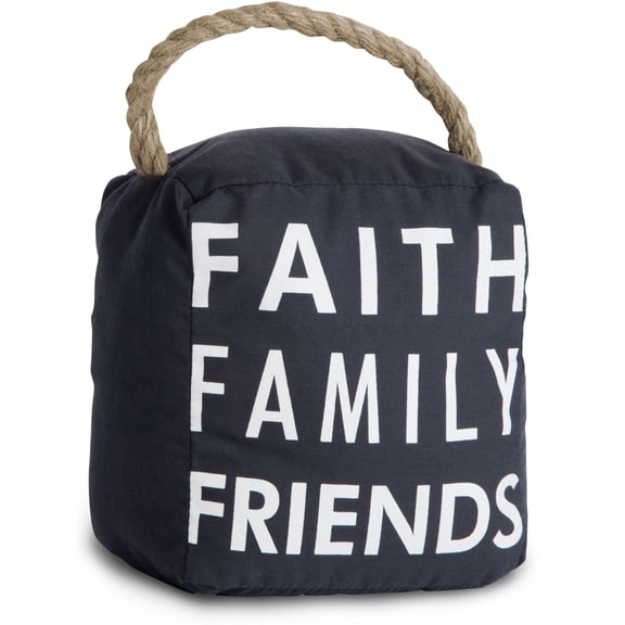 Pavilion Gift Company Door Stopper, 5" x 6", Faith Family Friends