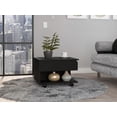 thumbnail image 7 of Modern Black Wengue 1-Drawer 1-Shelf Lift Top Coffee Table with Storage and Dining Function, 7 of 7