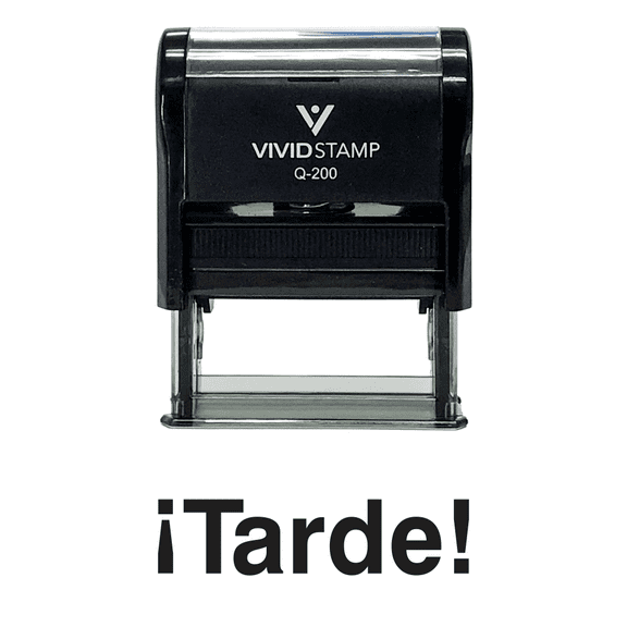 Vivid Stamp Tarde Spanish Teacher Self Inking Rubber Stamp (Black Ink) - Medium