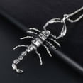 thumbnail image 3 of PAMTIER Unisex Stainless Steel Retro Personality Cool Rock Animal Scorpion Pendant Necklace Poisonous Terrible Scary Scorpio Constellation Free Chain, 3 of 6