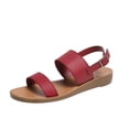 thumbnail image 2 of Bkhluea Women Double Strap Slingback Wedge Sandals Adjustable Buckle Comfortable Footwear For Beach Travel Daily Casual Outdoor Activities, 2 of 7