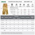 thumbnail image 6 of LOLANTA Girls Metallic Jogger Pants Shiny Jazz Street Hip Hop Dance Pants Convertible Leg Opening, 6 of 6