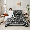thumbnail image 4 of Homewish Flying Dragonfly Bedding Comforter Set 2pcs for Teenagers Female Men Women,Bohemian Floral Flowers Twin Comforter Sets Microfiber,Galaxy Universe Stars Print Breathable Bedding Set, 4 of 8