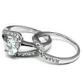 thumbnail image 4 of High polished (no plating) Stainless Steel Ring with AAA Grade CZ in Clear for Women Clear Stone Color Style TK2879 Size 5, 4 of 4