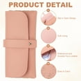thumbnail image 3 of 2 Piezas de Fundas Suaves para Gafas, Funda de Cuero para Gafas de Sol, Bolsa Portátil para Gafas con Hebilla de Clavo para Mujeres y Hombres (Rosa), 3 of 7