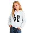 thumbnail image 4 of IWRICH Horse Hoodie for Girls Horseshoe Love Graphic Pullover Gift for Riders Fans,Size 2-14 Years White 160, 4 of 4