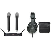Samson Concert 288 Beltpack/Lav/Headset/Microphones Bundle with Audio Technica Headphones