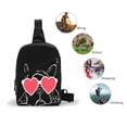thumbnail image 5 of Lsque Animal Bulldog French Pattern Chest Package – Foldable Waterproof Chest Bag with Adjustable Shoulder Strap, Double Zipper Compartments & D-Buckle Design, 5 of 7