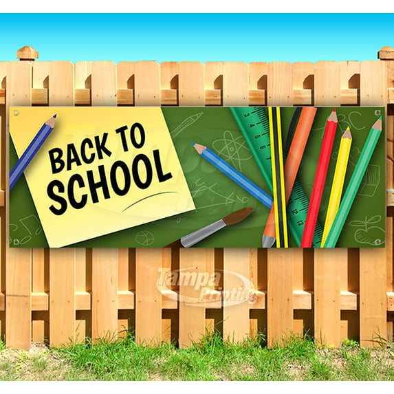 Back To School 13 oz Vinyl Banner With Metal Grommets