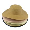 thumbnail image 2 of Sombrero de paja informal para adultos, gorros de Sol para exteriores, protección solar, visera, gorros de ala grande, 2 of 3