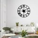 thumbnail image 5 of Reloj de pared Blorple, grande, redondo, moderno, de metal negro, 50 cm, 5 of 9