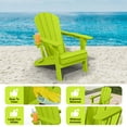 thumbnail image 4 of AreShark Adirondack Chair Set of 2,HDPE All-Weather Patio Chairs Outdoor with Cup Holder, Lawn Chair with Weather Resistant for Outside Deck Lawn Garden, Weight Capacity Up to 380 Lbs –Light Green, 4 of 8