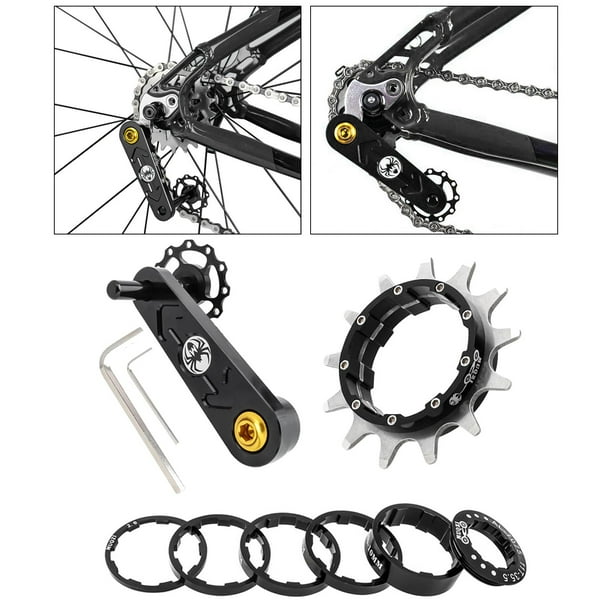 Cadena de Desviador trasero deal Paquetes Conversión de Negro 13T shamjiam Tensor de cadena de bicicleta