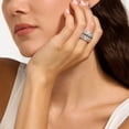 thumbnail image 4 of Pompeii 12.30Ct Diamond Wide Fashion Ring Emerald & Oval Cut Gold Lab Grown Band, 4 of 4