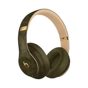 Restored Beats Studio3 Wireless Noise Cancelling Over-Ear Headphones - W1 Chip, Class 1 Bluetooth, 22 Hours of Listening Time, Built-In Microphone - Forest Green