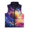 thumbnail image 4 of Garronmavis Galaxy Zippered Vest Stand Collar Basketball Boys Vest Size 5-6 Comfortable Winter Lightweight Sleeveless Fleece Jacket with Pocket Stylish Fall Outfits Fashion Clothing, 4 of 7