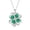 B, variant on St. Patrick's Day Gifts for Women, Sterling Silver Four-leaf Clover Pendant Necklace ST Patricks Day Irish Four Leaf Clover