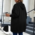 thumbnail image 5 of Maplenight Women's Plus Size Zip Up Hoodie Long Sleeve Full Zip Hooded Sweatshirts with Pockets Casual Loose Fall Jackets, 5 of 6