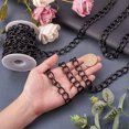 thumbnail image 5 of 1 set Yilisi Aluminium Twisted Chains Curb Chains Unwelded with Spool Electrophoresis Black 18x13x2.5mm 16.4 Feet(5m)/roll, 5 of 8