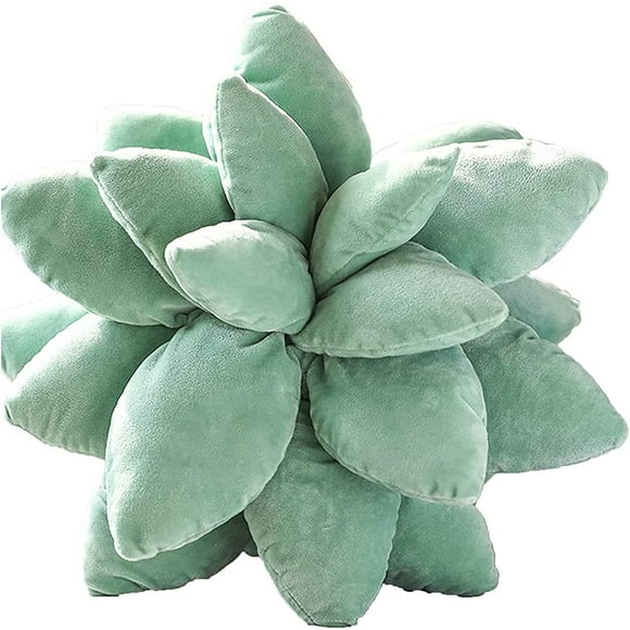 45cm/17.7 in Pillow Plush 3D Succulent Pillow - Succulent Cactus Decor PillowCactus Throw Pillows Cute Leaf Plush Cushion Plant Shaped Pillow for Bedroom Home Decoration
