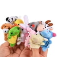 thumbnail image 4 of Acekid - Juego de 10 marionetas de dedo de animales de peluche suave para bebé, estilo animal de terciopelo para niños pequeños, 4 of 5
