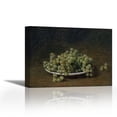 thumbnail image 1 of White Grapes On a Plate - Contemporary Fine Art Giclee on Canvas Gallery Wrap - wall décor - Art painting - 35 x 26 Inch - Ready to Hang, 1 of 2