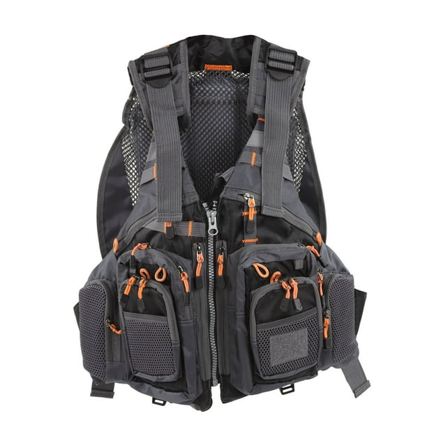 Fishing Vest Backpack Adjustable Shoulder Straps and Belt Black Average  Size for Men and Women Outdoor Activity 