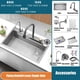 thumbnail image 4 of Fregadero de Cocina, Fregadero de Acero Inoxidable Nano Cascada, con Grifo Extraible Fregaderos Grandes de un Tazón, Colador de Drenaje y Accesorios para Cocina, Bar, Comedor (80X45), 4 of 8