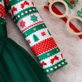 thumbnail image 5 of iiniim Baby Girls Outfits Toddler Kids Long Sleeve Xmas Holiday Party Mesh Midi Dress Green Tree 120/7Y, 5 of 7