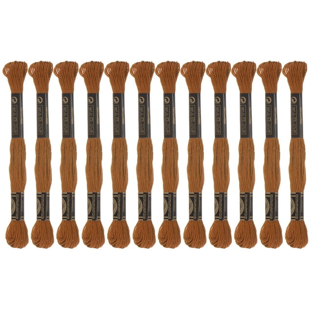 Unique Bargains Fil à Broder Brun Pâle, 8 m - 12 Écheveaux