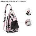 thumbnail image 2 of Rustic Cow Print Sling Backpack - Fashionable Black & White Cattle Design Crossbody Bag, Compact Travel Pack for Students & Photographers, 2 of 4